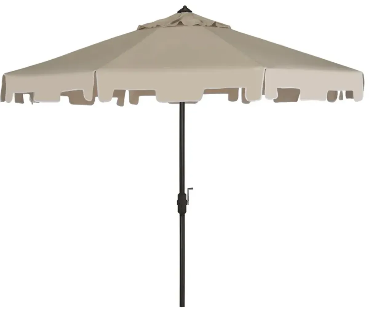 Uv Resistant Zimmerman 9 Ft Crank Market Push Button Tilt Umbrella with Flap