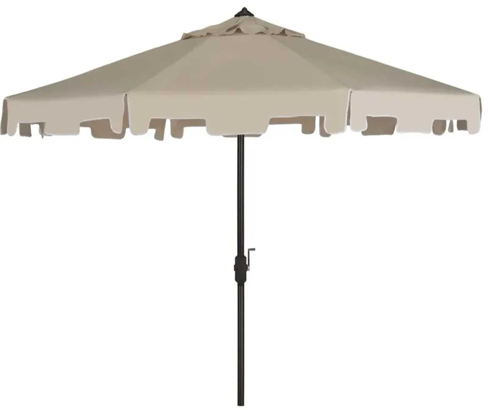 Uv Resistant Zimmerman 9 Ft Crank Market Push Button Tilt Umbrella with Flap