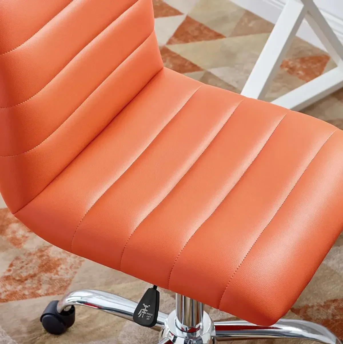 Ripple Armless Mid Back Vinyl Office Chair