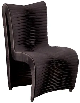 Seat Belt Dining Chair, High Back, Black/Black