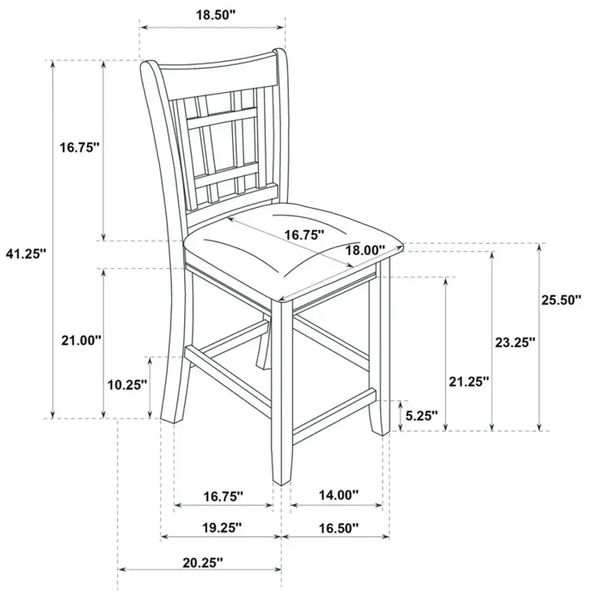 Lavon Lattice Back Counter Stools Tan and Espresso (Set of 2)