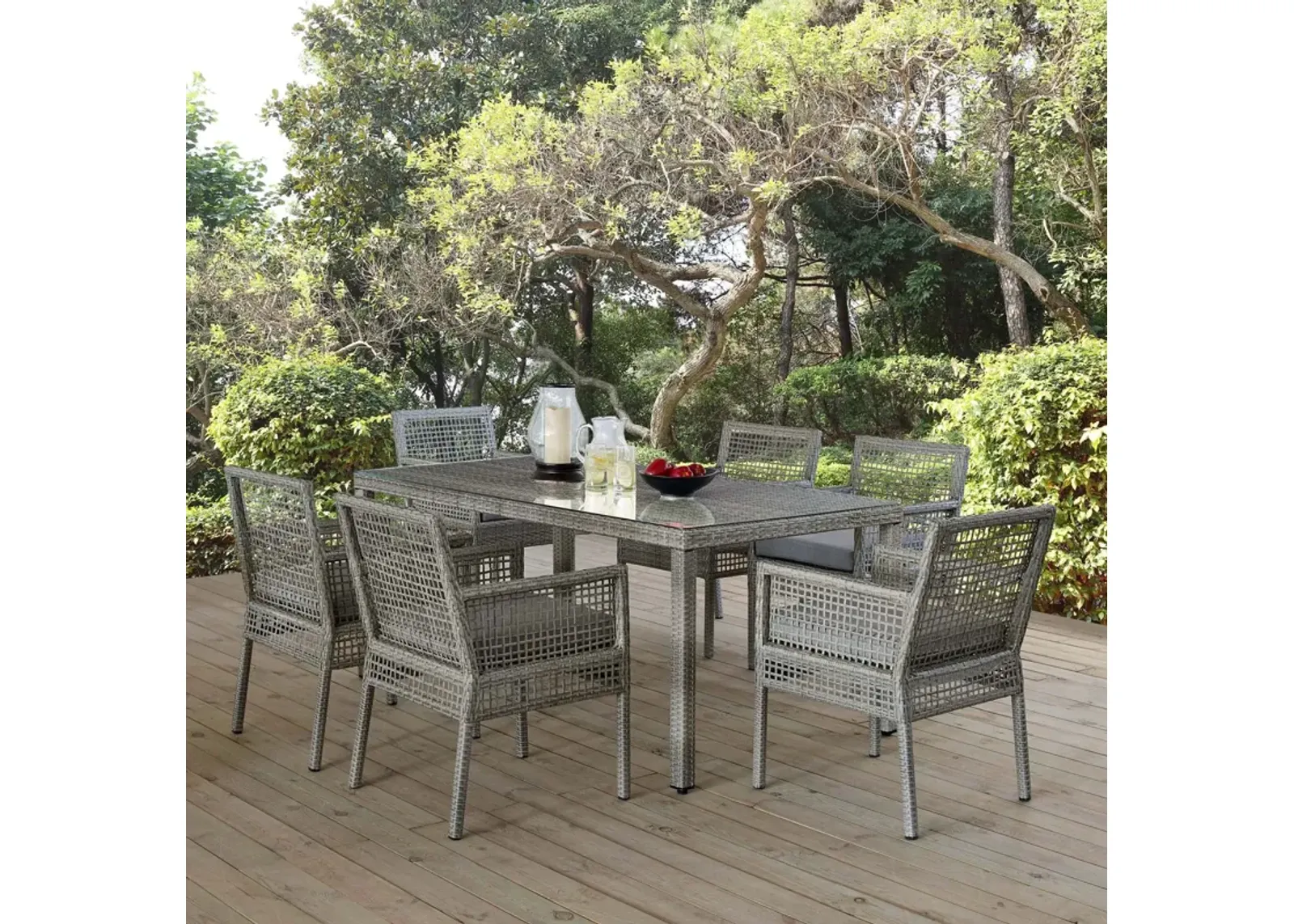 Aura 7 Piece Outdoor Patio Set