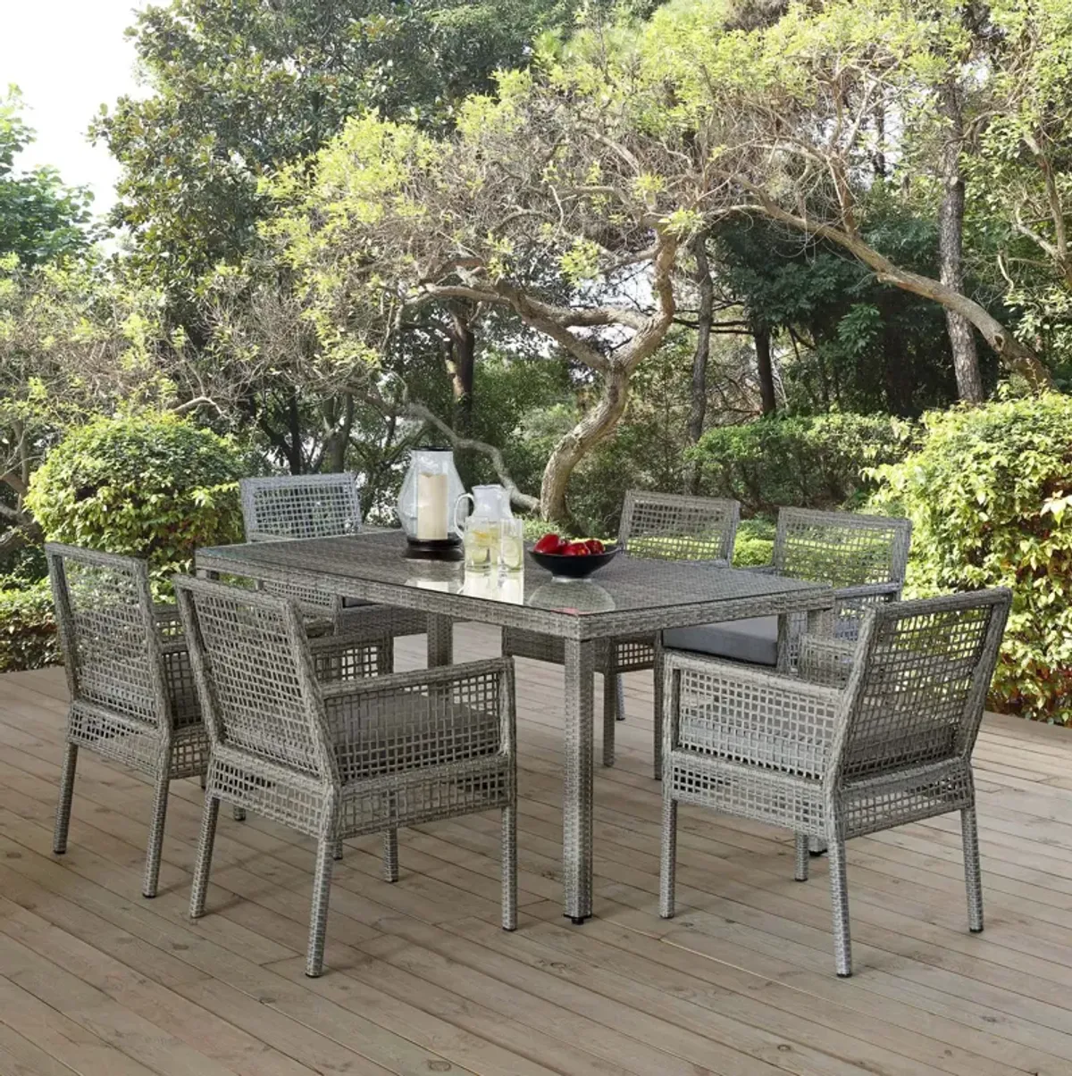 Aura 7 Piece Outdoor Patio Set