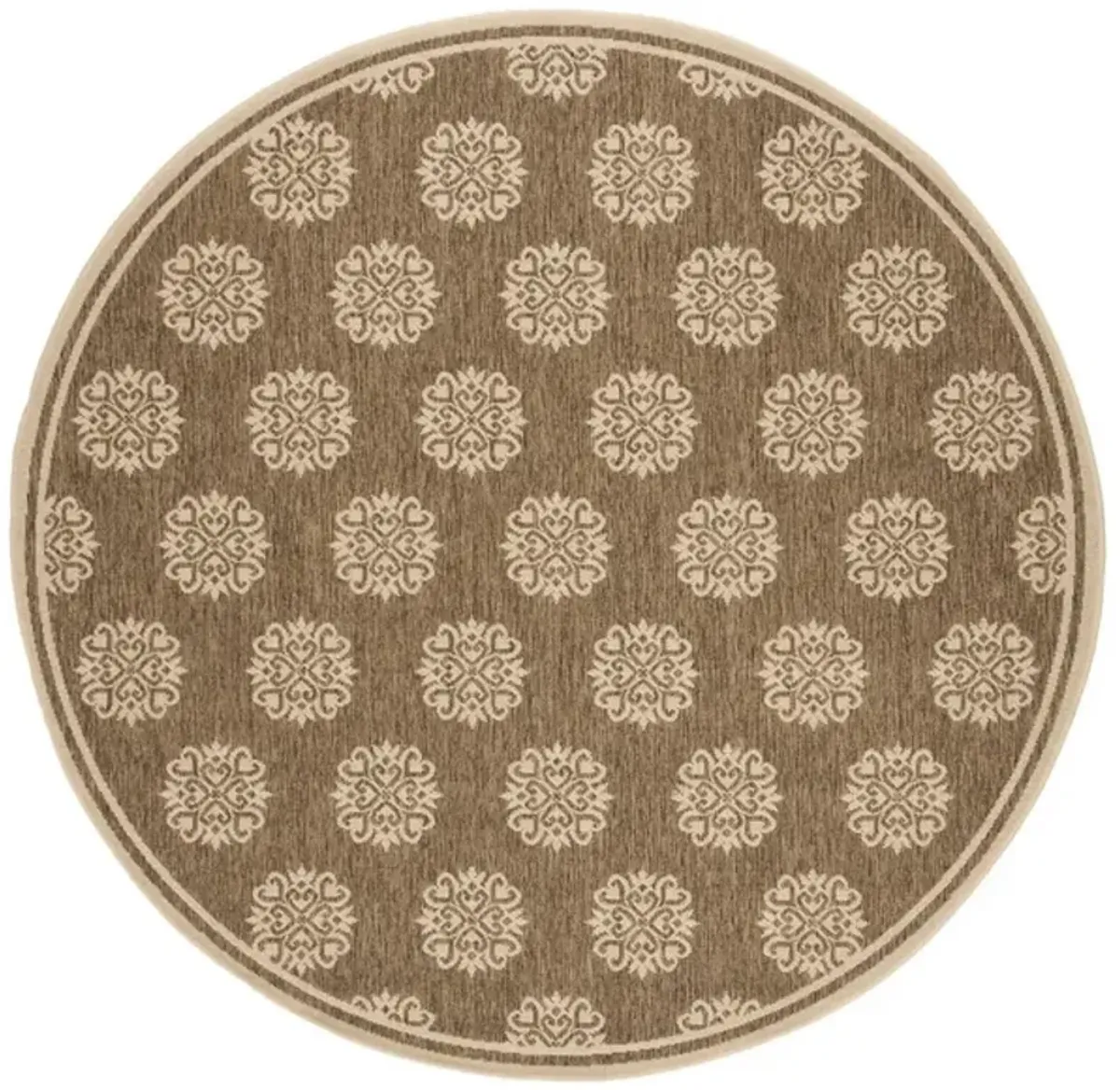 Safavieh BEACH HOUSE Collection BHS181B-6R Beige / Cream 6'-7" X 6'-7" Round