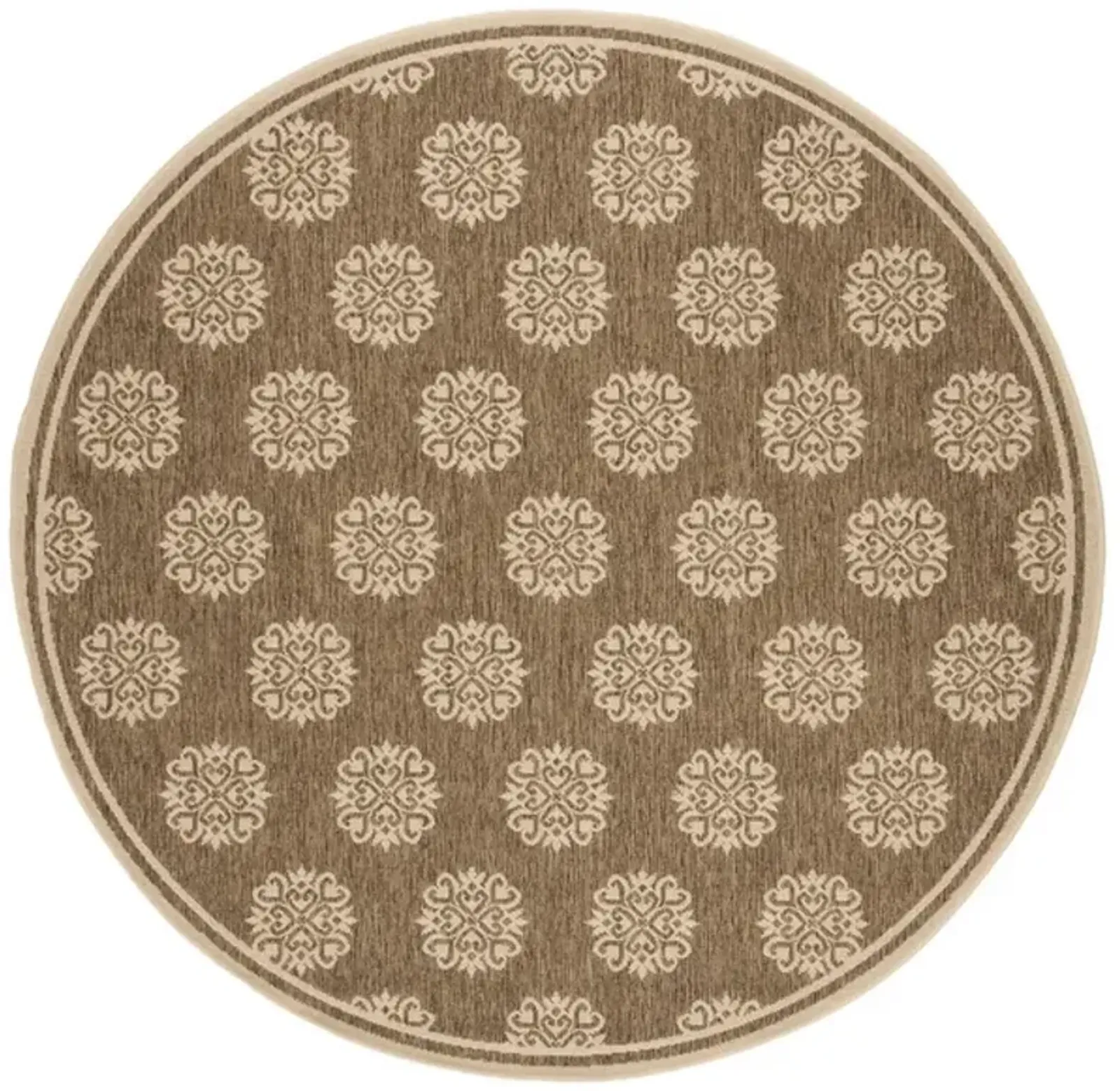 Safavieh BEACH HOUSE Collection BHS181B-6R Beige / Cream 6'-7" X 6'-7" Round