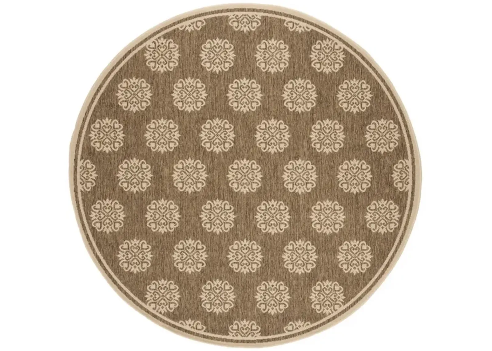 Safavieh BEACH HOUSE Collection BHS181B-6R Beige / Cream 6'-7" X 6'-7" Round