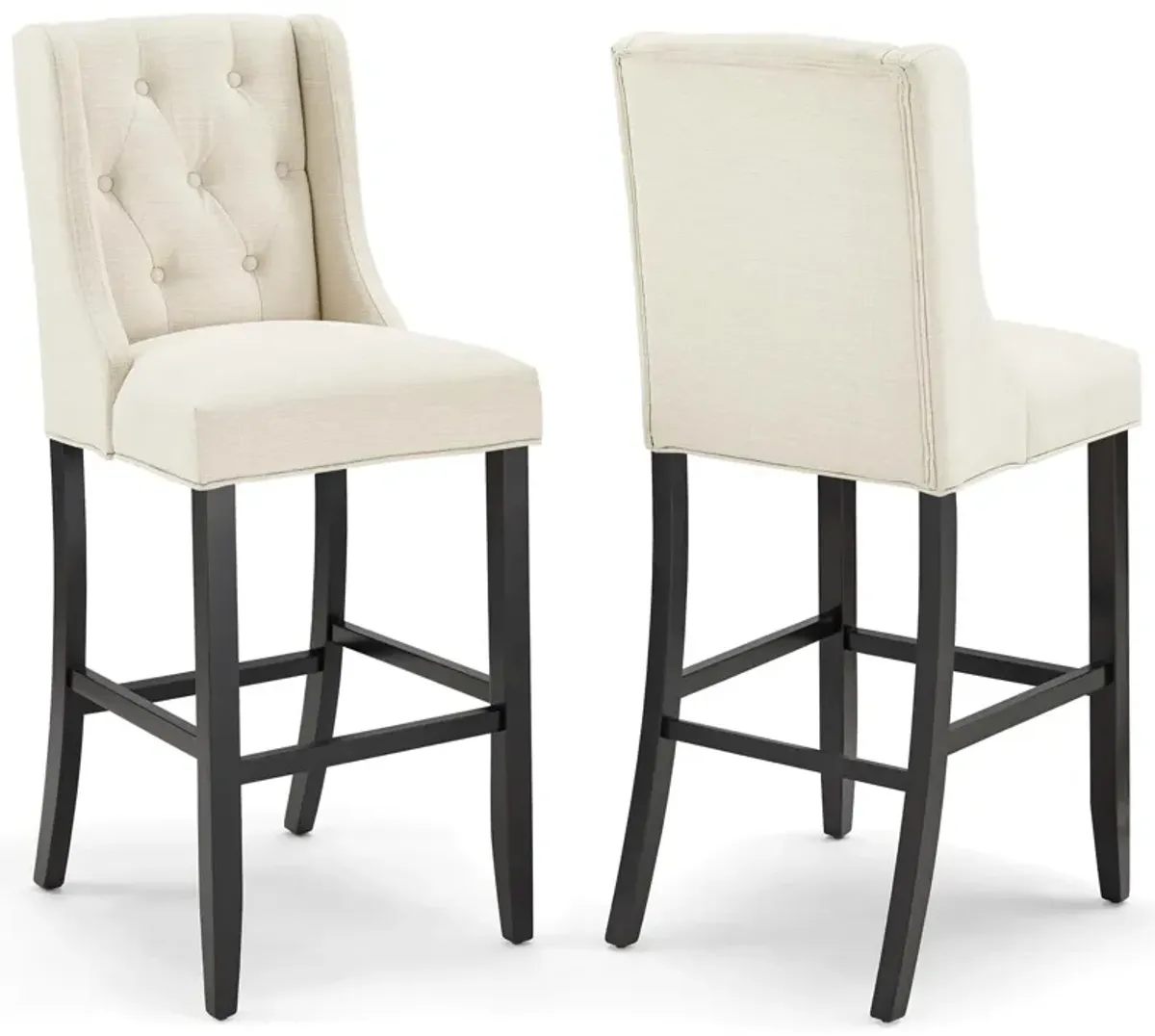 Baronet Bar Stool Upholstered Fabric Set of 2