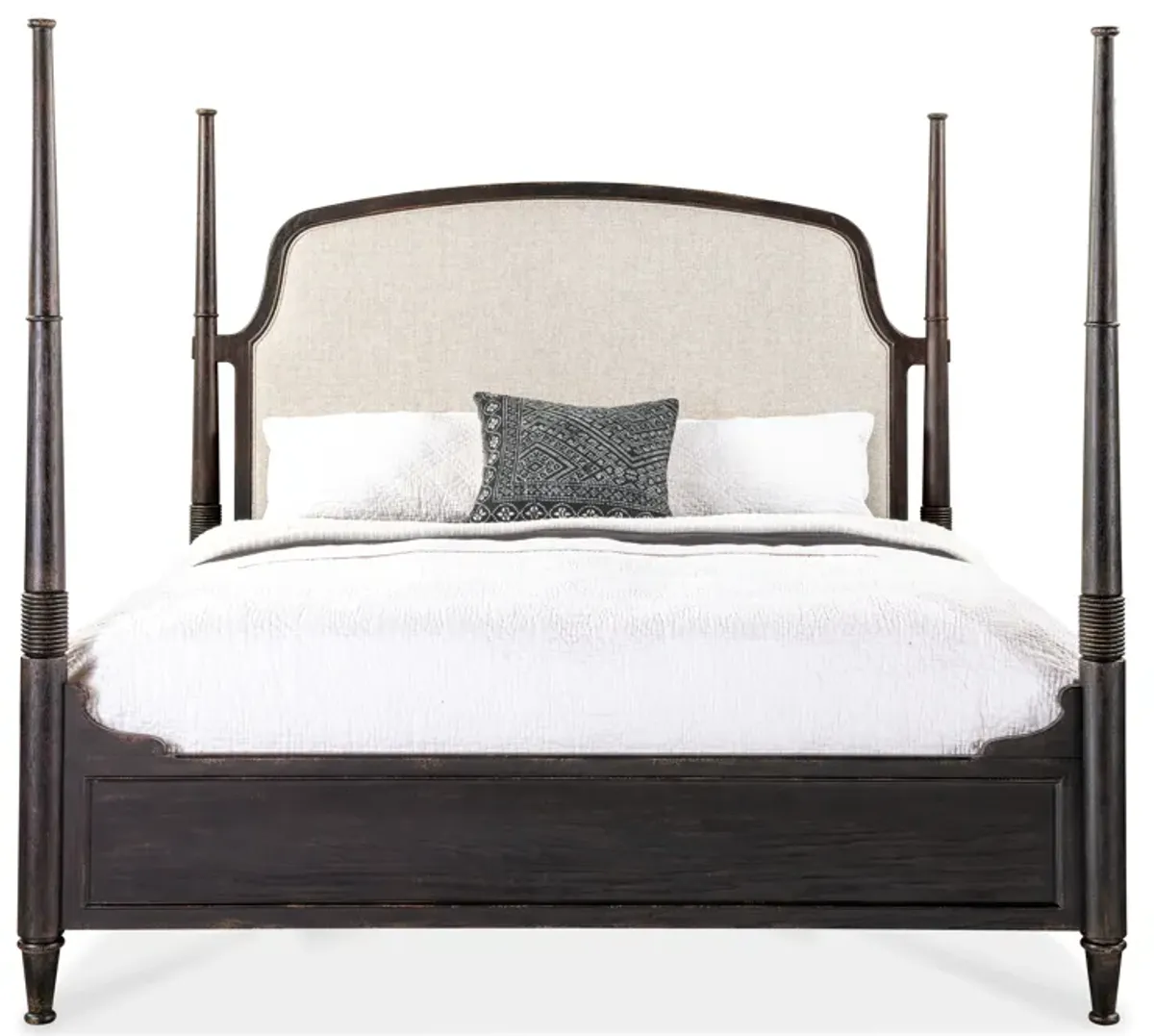 Americana King Upholstered Poster Bed