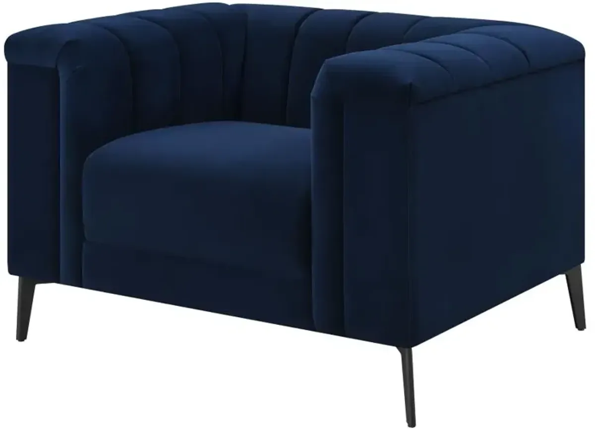 Chalet Tuxedo Arm Chair Blue