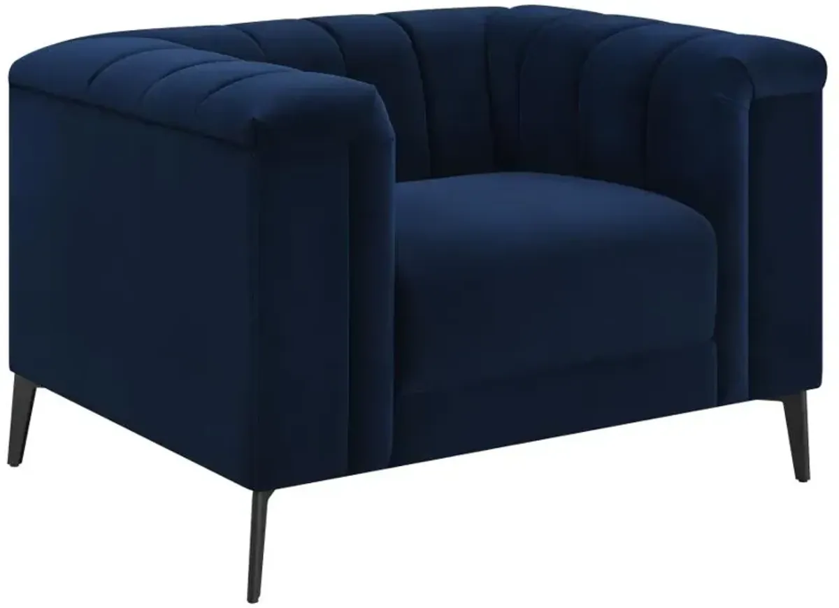 Chalet Tuxedo Arm Chair Blue