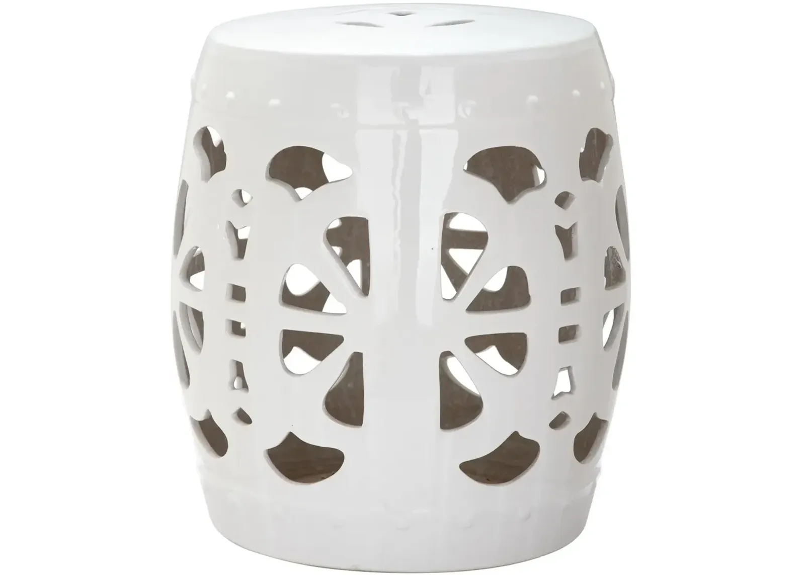 Stencil Blossom Garden Stool