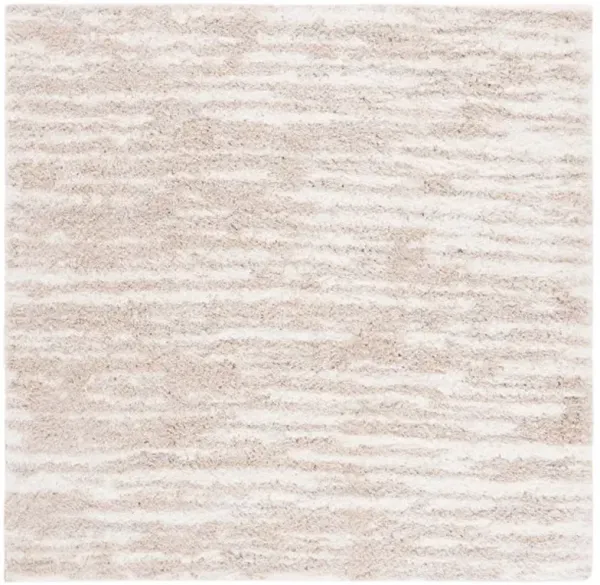 LINDSAY SHAG 554 Beige  6'-7' X 6'-7' Square Square Rug