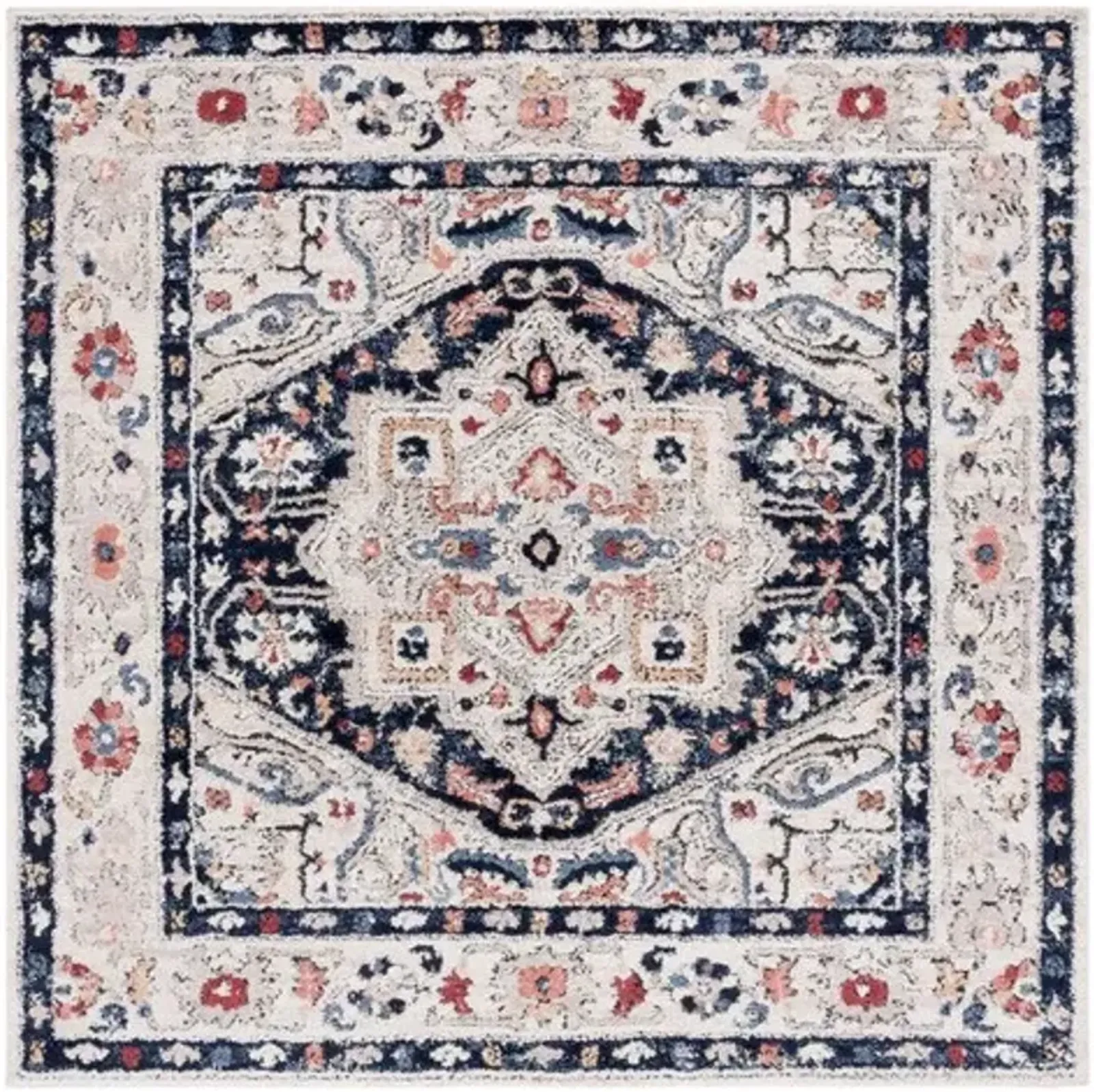 LUNA 100 Blue  6'-7' X 6'-7' Square Square Rug