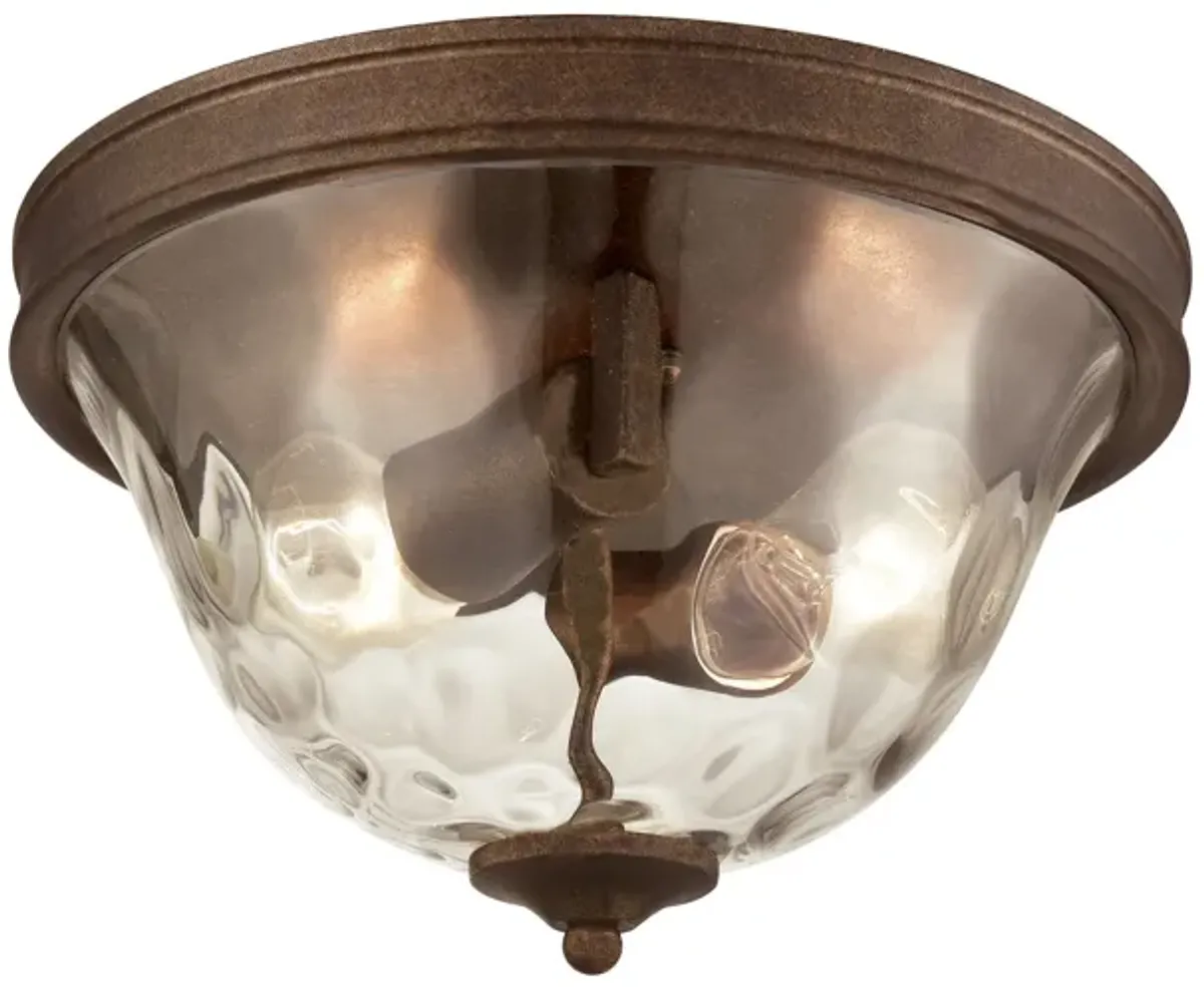 Cheltham 12" Wide 2-Light Flush Mount - Mocha