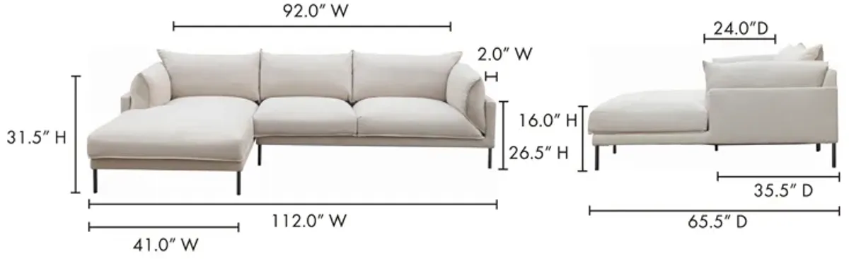 JAMARA LEFT-FACING SECTIONAL