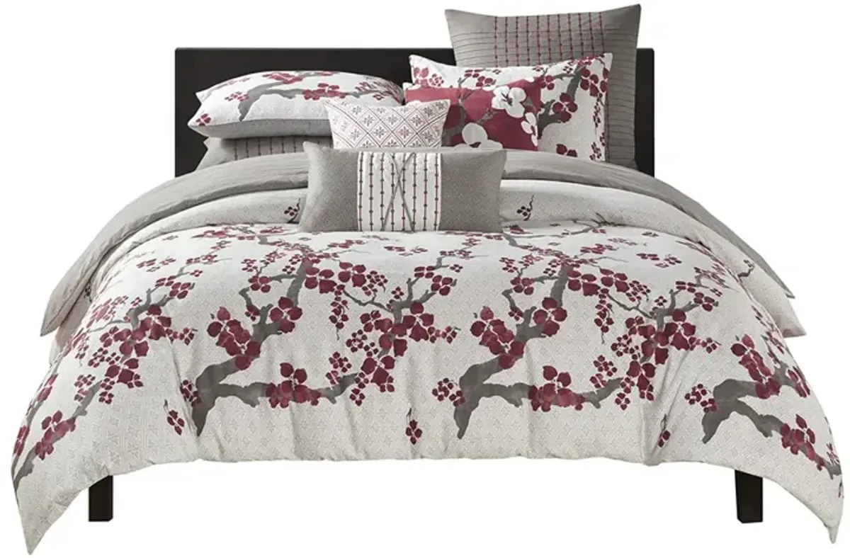 N Natori Cherry Blossom Multi Duvet Cover Mini Set