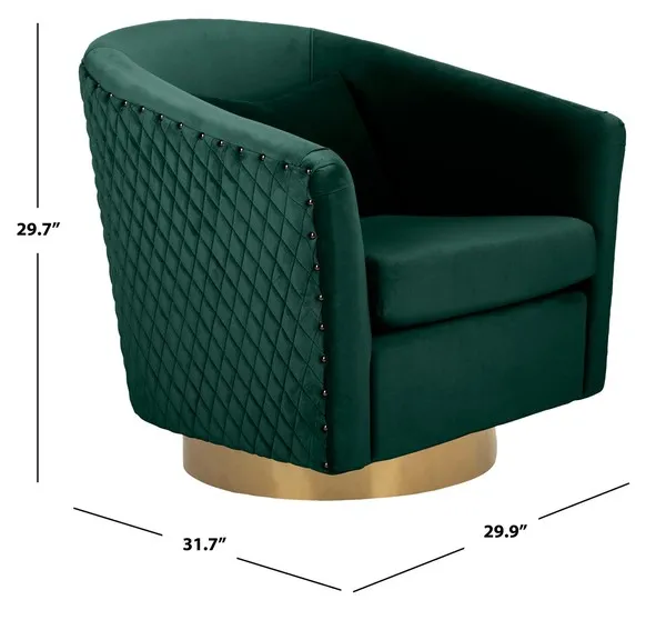 Clara Quilted Swivel Tub Chair