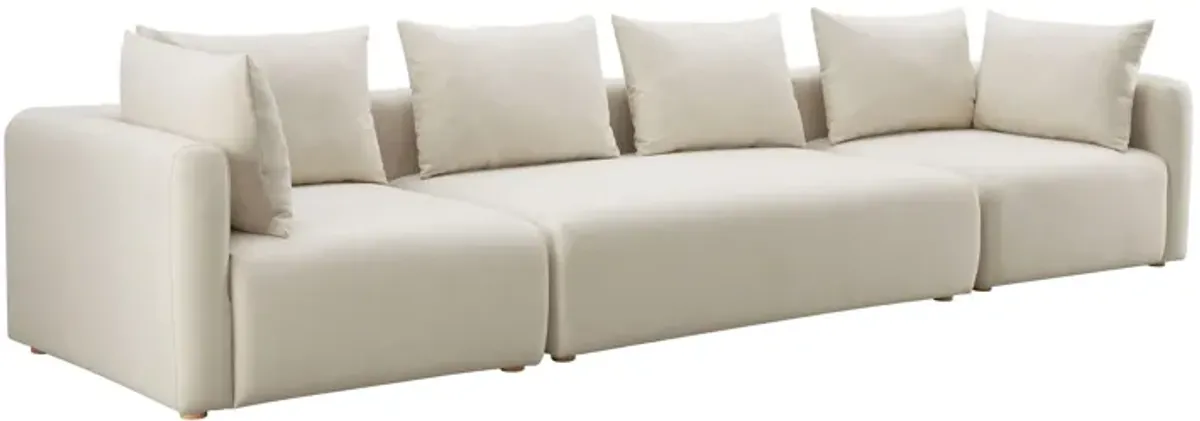 Hangover Cream Linen 145" Long Sofa