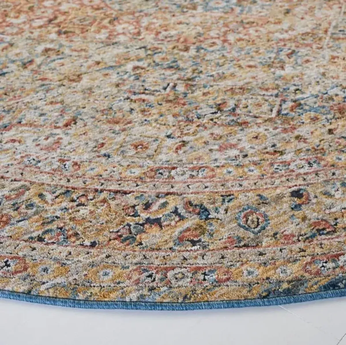 SILVERADO 106 Blue  6'-4' x 6'-4' Round Round Rug