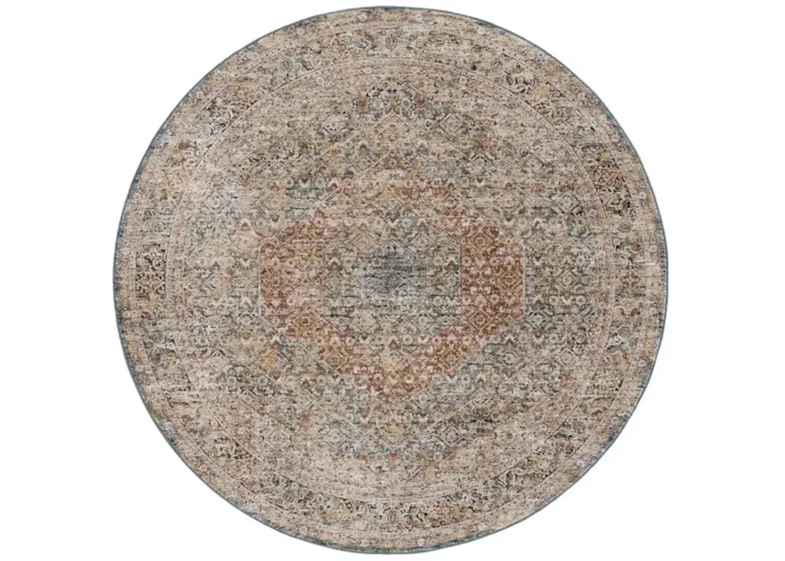 SILVERADO 106 Blue  6'-4' x 6'-4' Round Round Rug