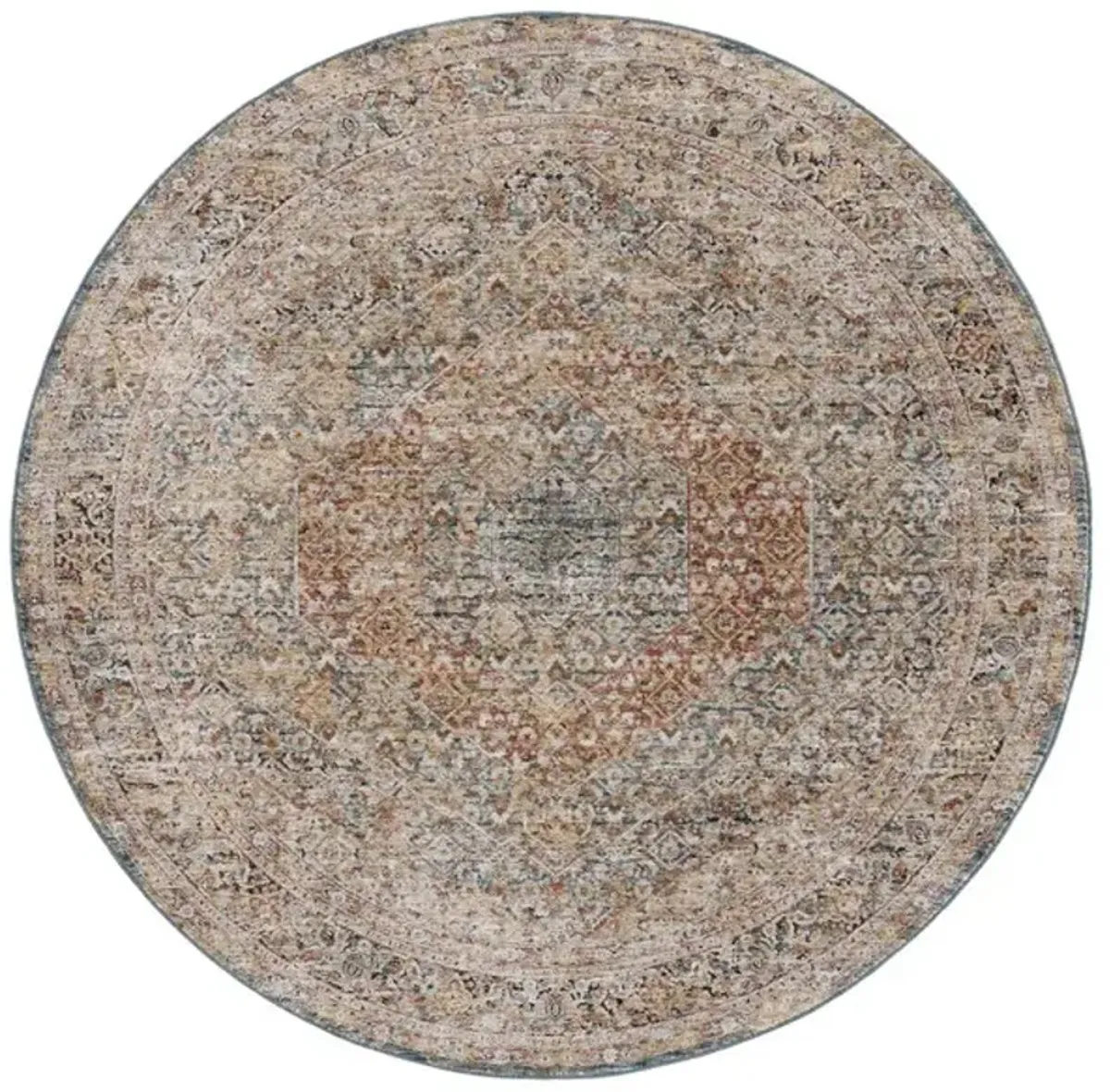 SILVERADO 106 Blue  6'-4' x 6'-4' Round Round Rug