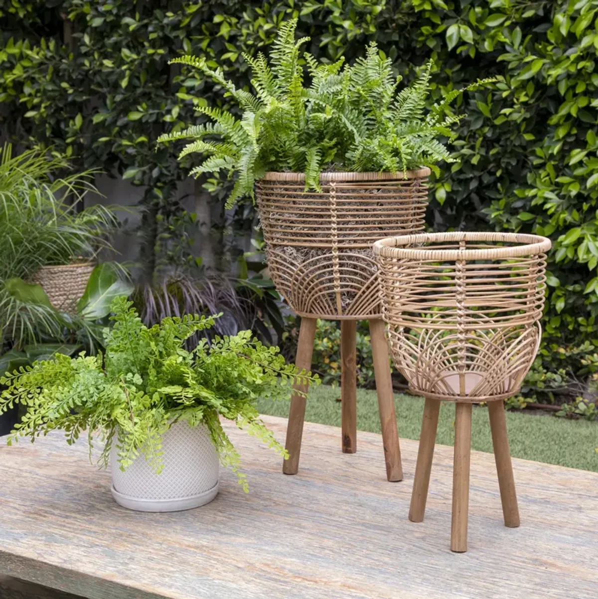 Wicker Planters - Set of 2