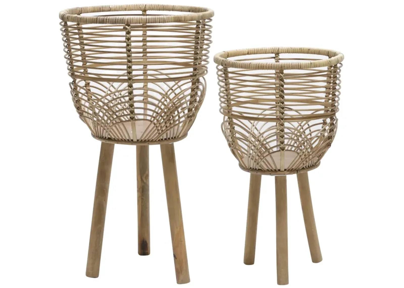 Wicker Planters - Set of 2