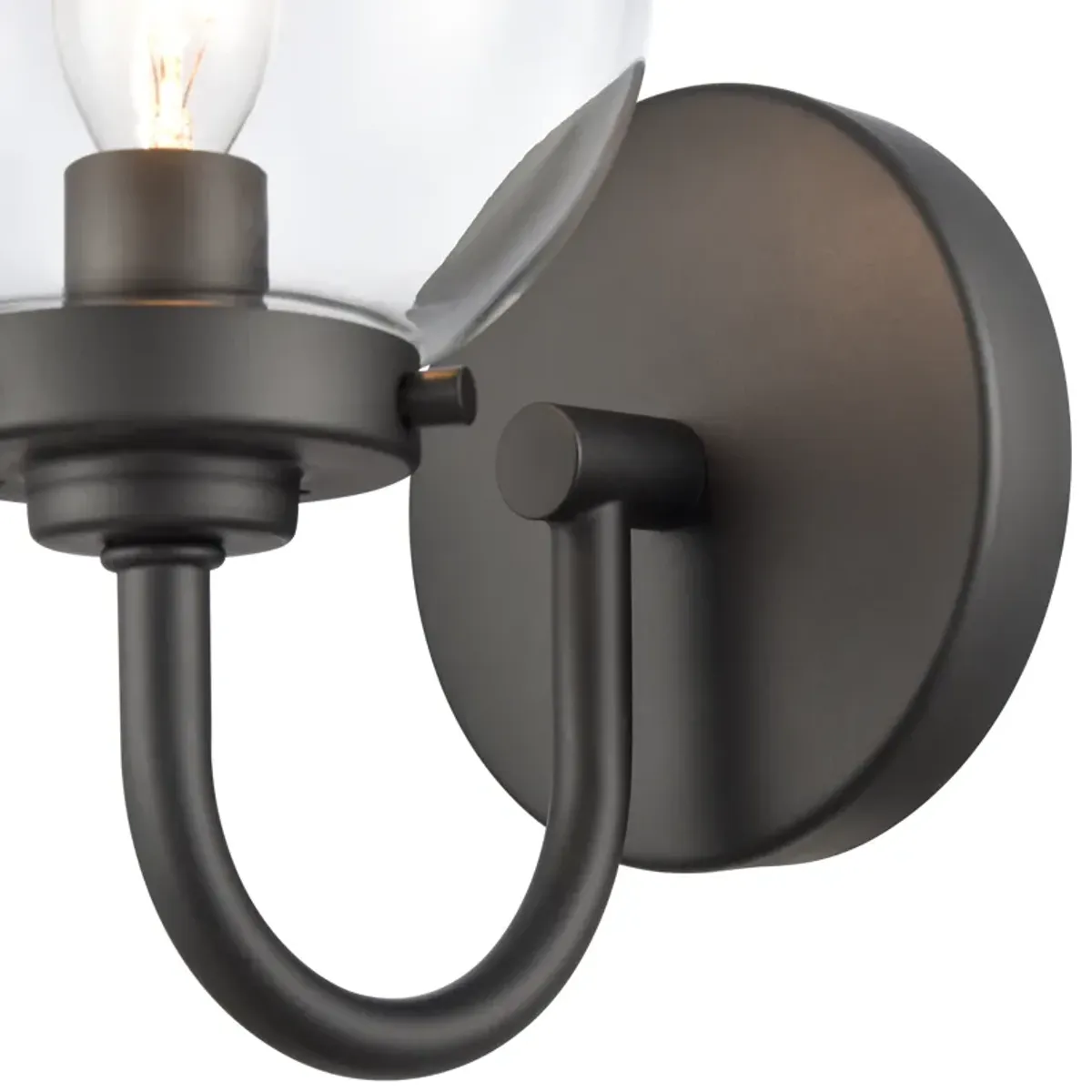 Fairbanks 8.5'' High 1-Light Sconce - Matte Black with Clear