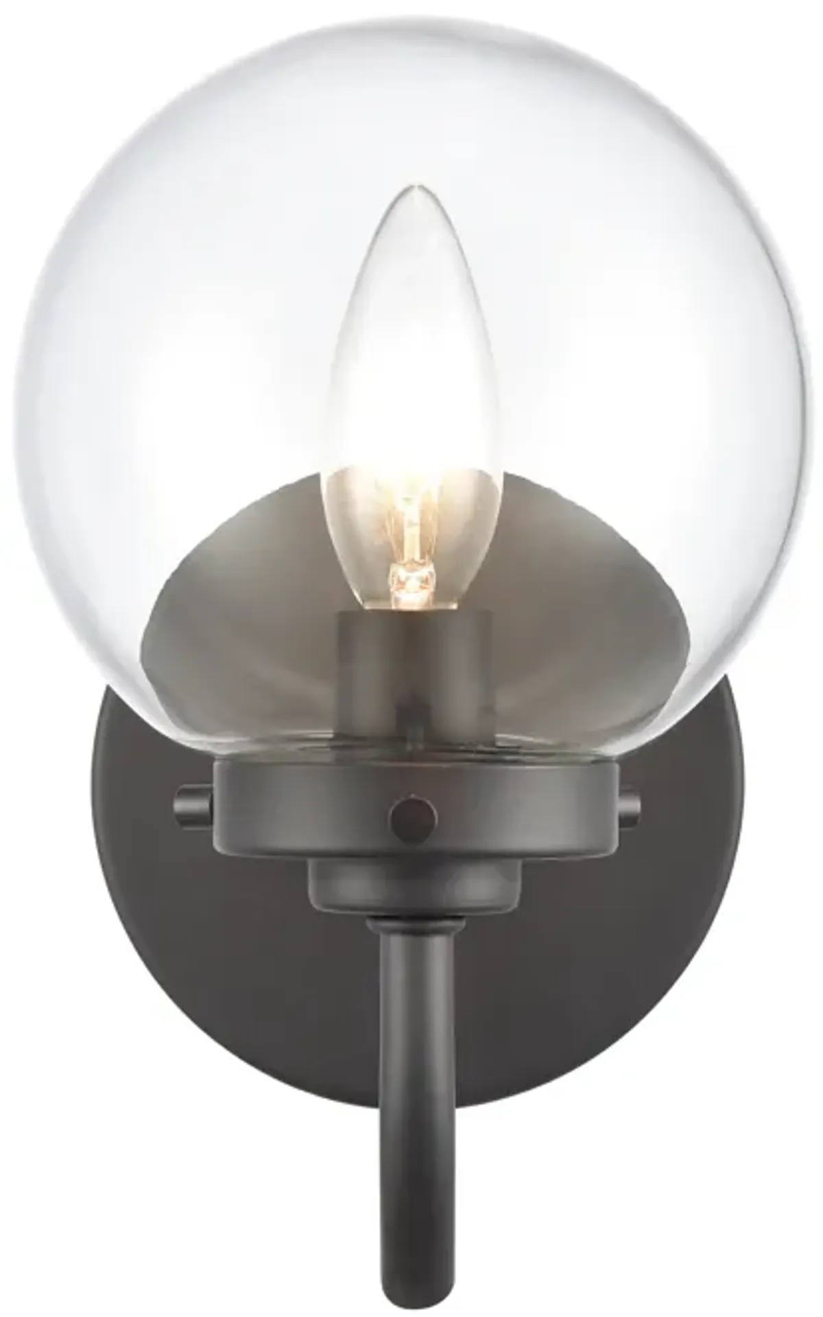 Fairbanks 8.5'' High 1-Light Sconce - Matte Black with Clear