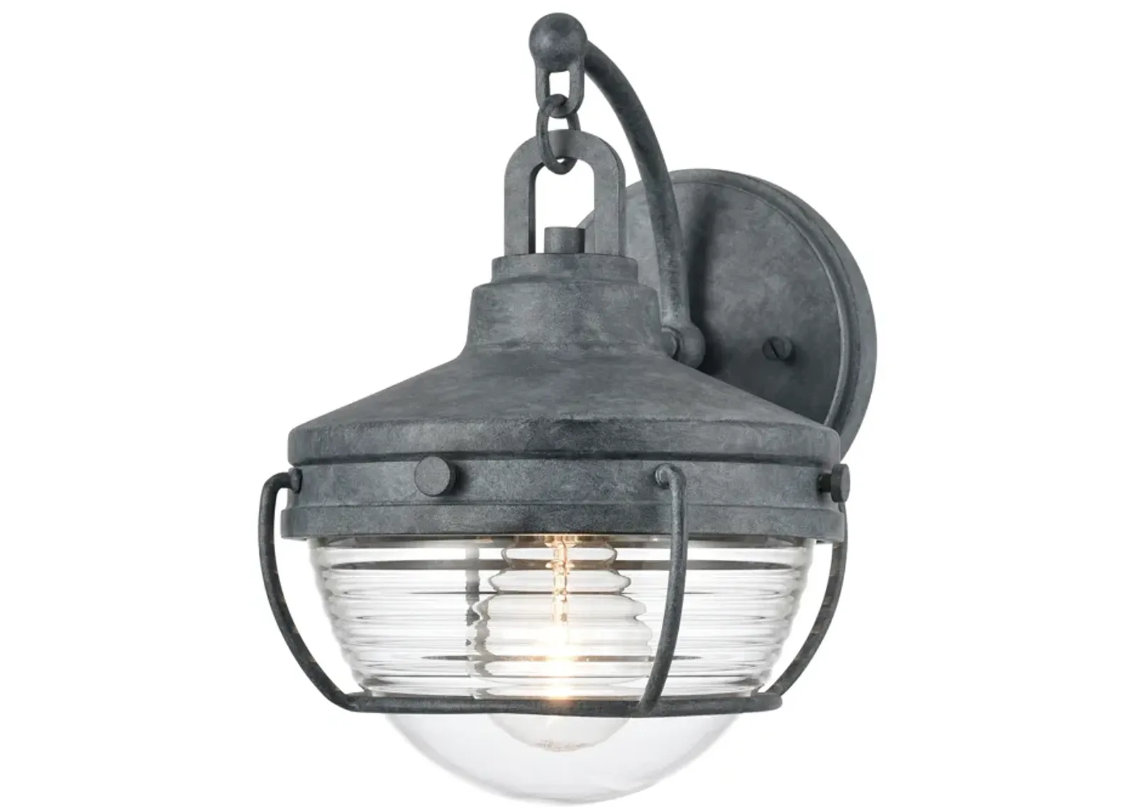 Eastport 10'' High 1-Light Outdoor Sconce - Aged Zinc