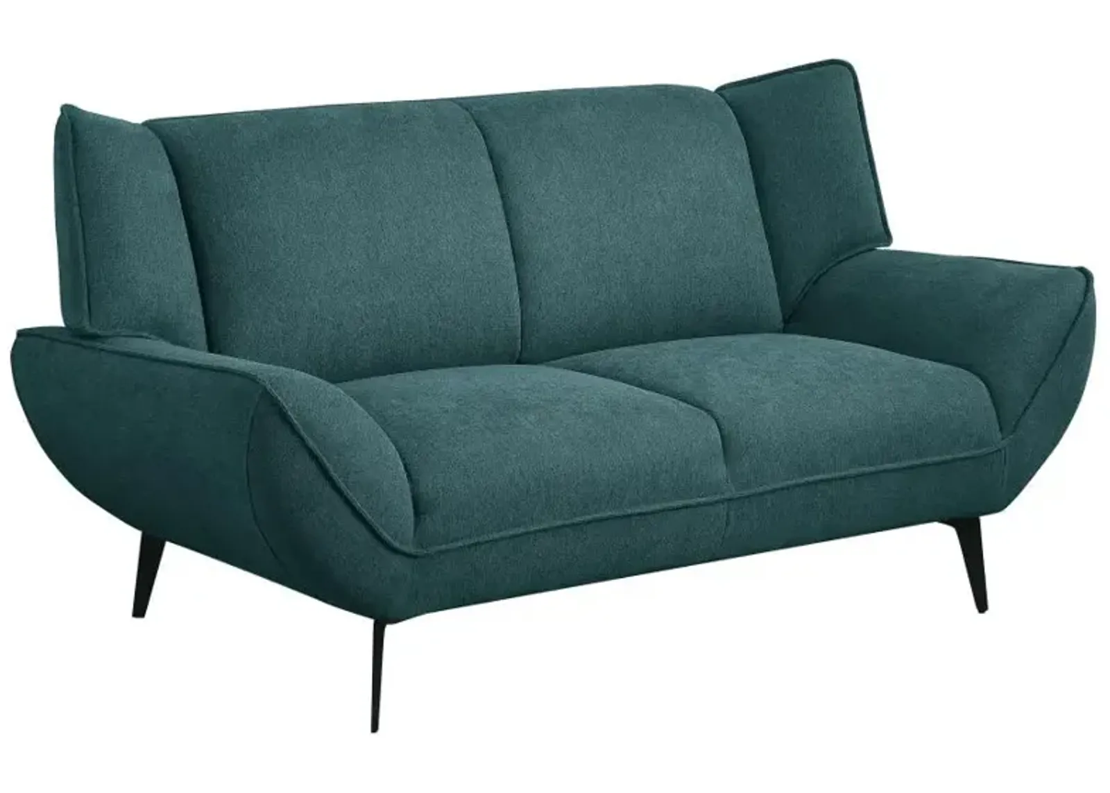 Acton Upholstered Flared Arm Loveseat Teal Blue