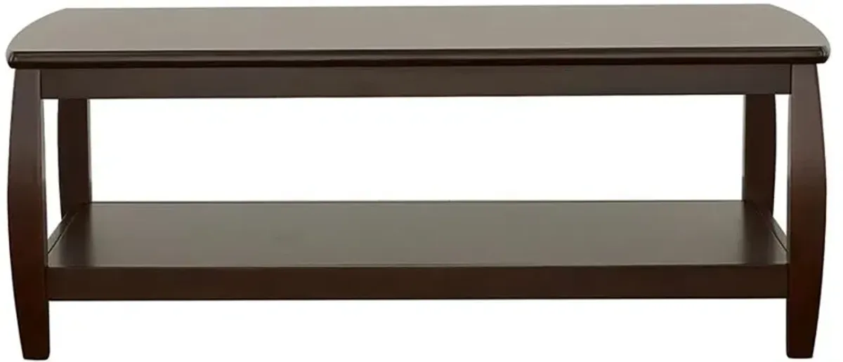 Dixon Rectangular Coffee Table with Lower Shelf Espresso