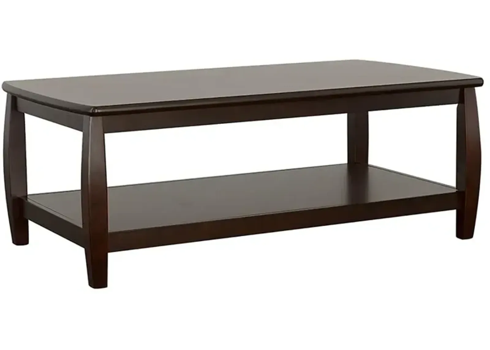 Dixon Rectangular Coffee Table with Lower Shelf Espresso