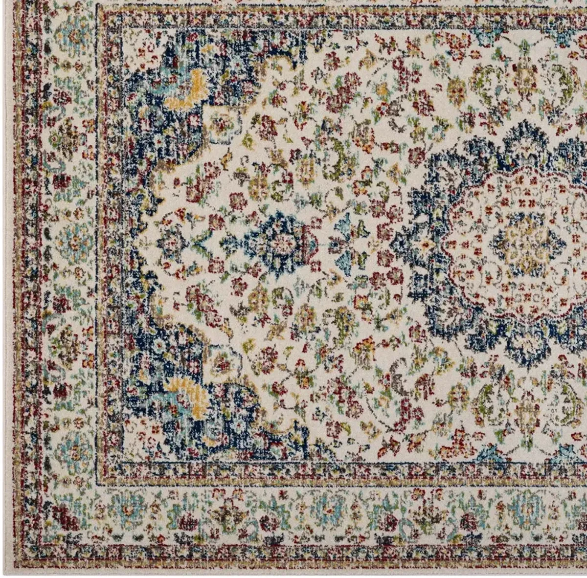 Meryam Distressed Persian Medallion 5x8 Area Rug