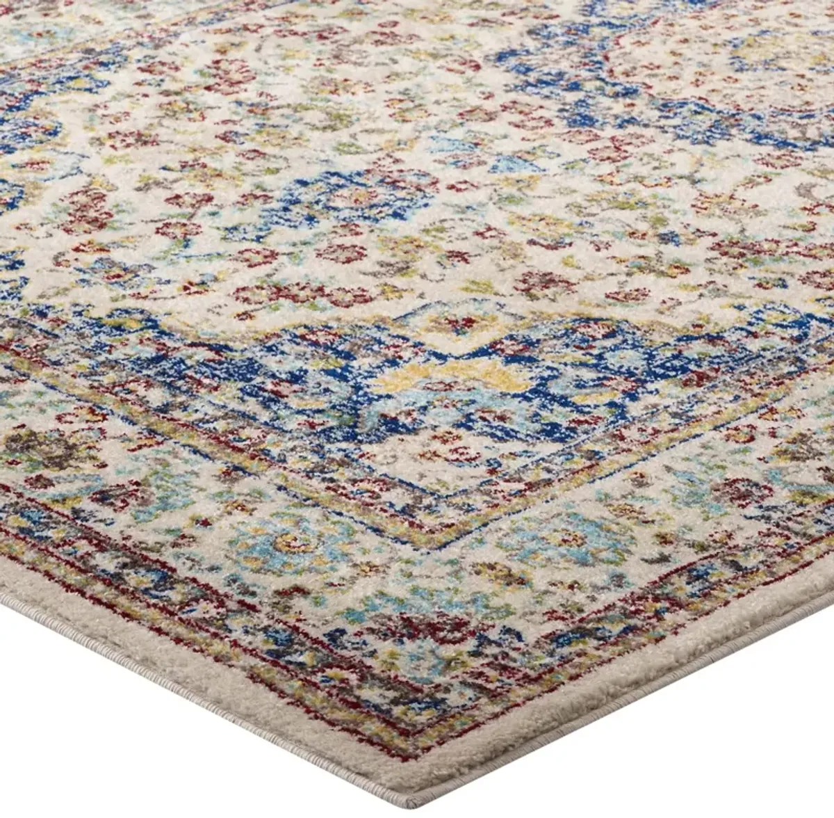 Meryam Distressed Persian Medallion 5x8 Area Rug