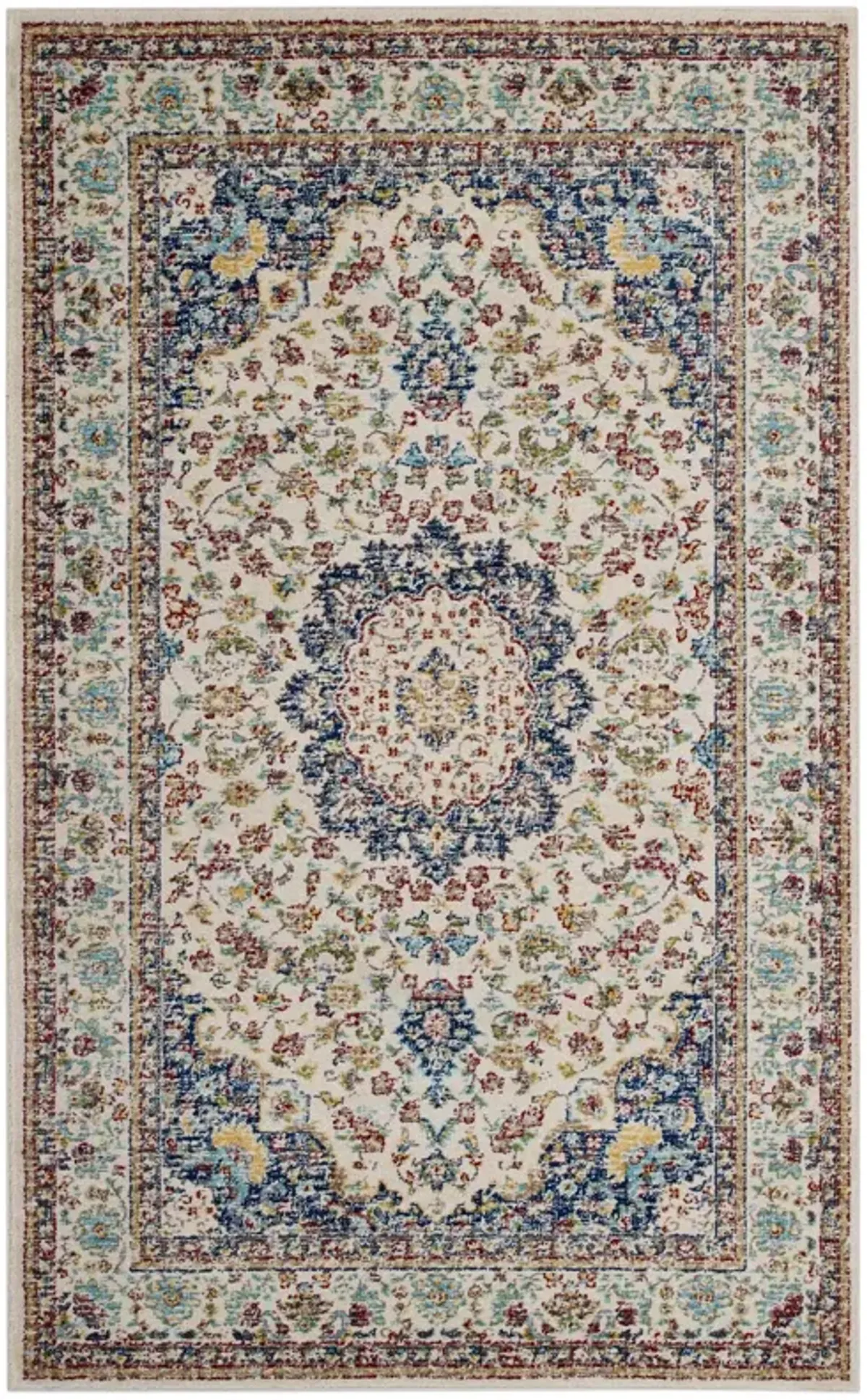 Meryam Distressed Persian Medallion 5x8 Area Rug