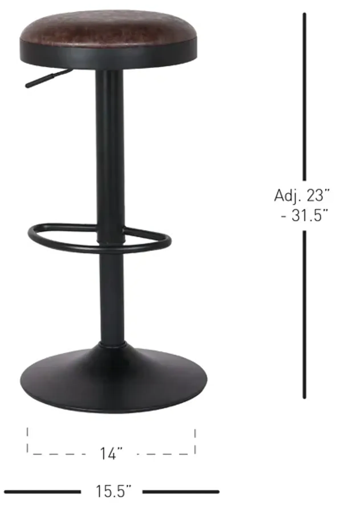 Juno Gaslift Bar Stool - Set of 2