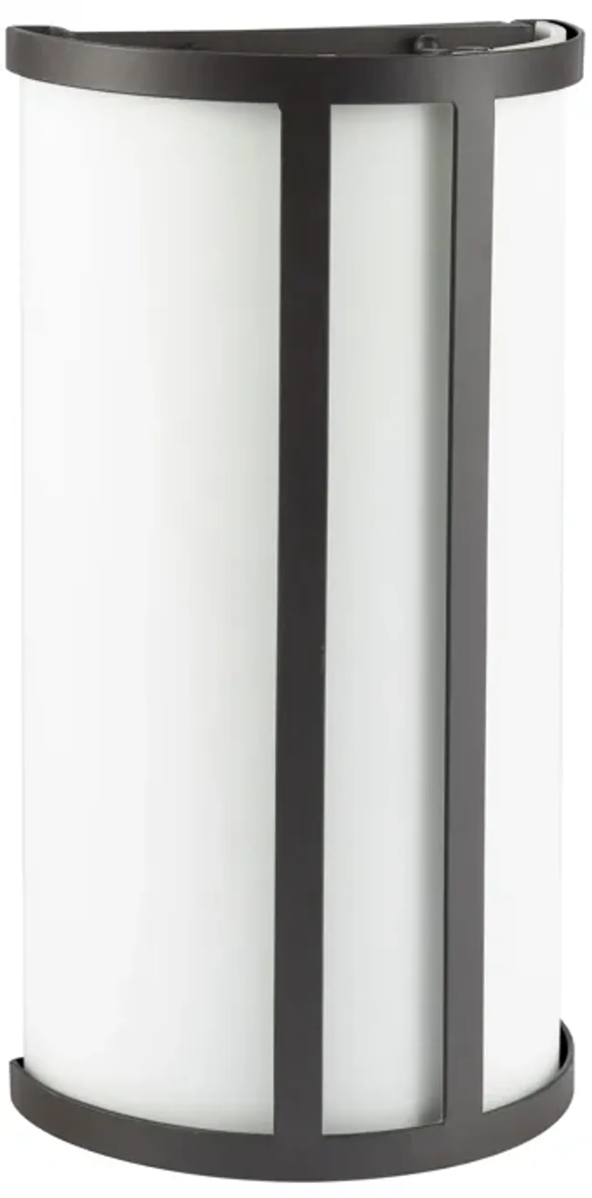 2-Light Wall Sconce in Oil Rubbed Bronze with White Glass