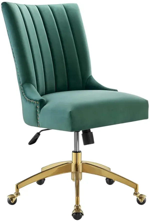 Empower Channel Tufted Performance Velvet Office Chair