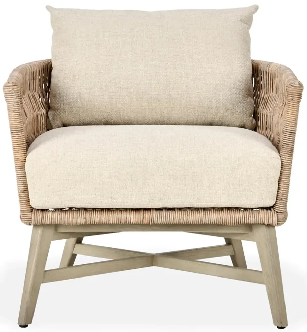 Collins Outdoor Solid Wood Accent Chair in Natural Tone