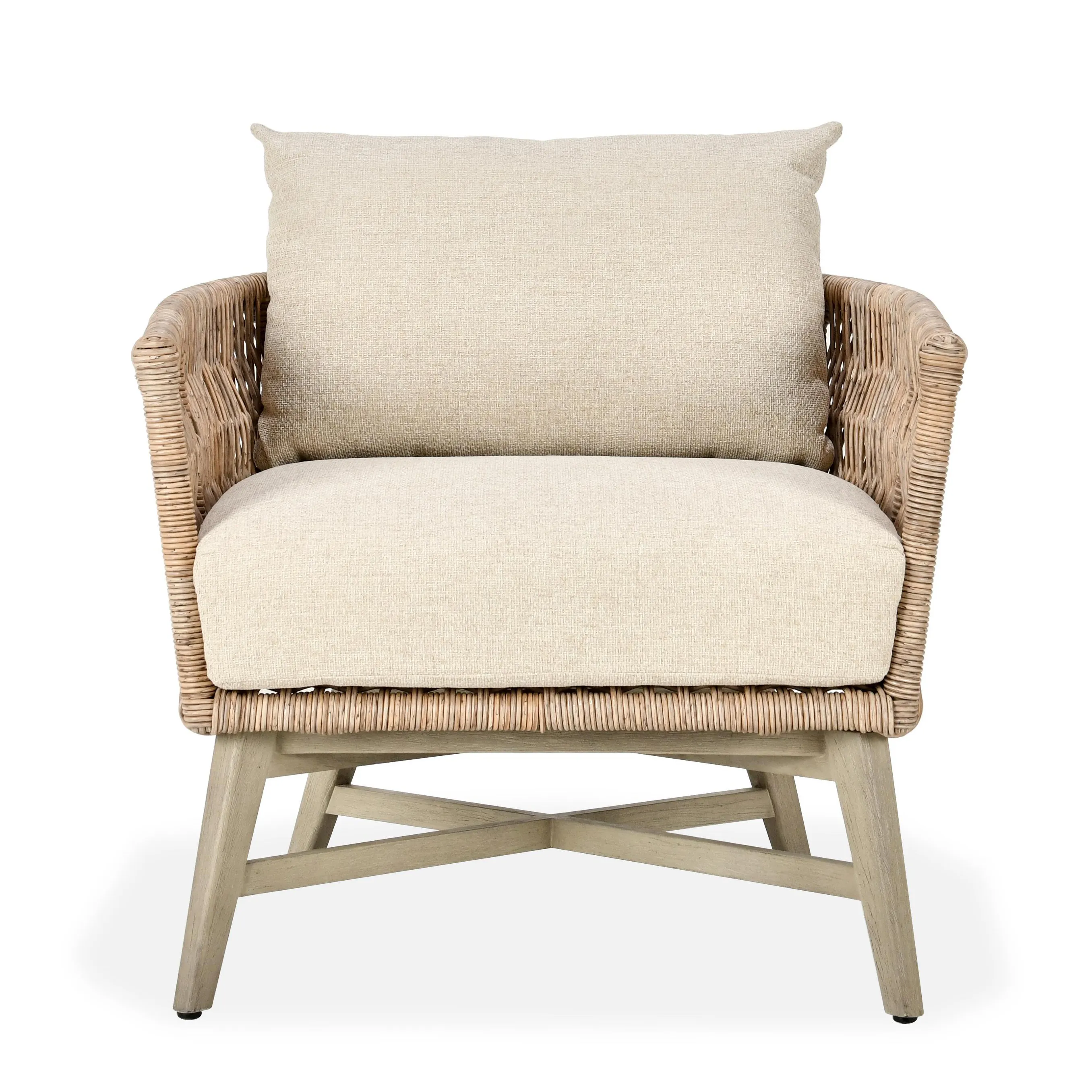 Collins Outdoor Solid Wood Accent Chair in Natural Tone