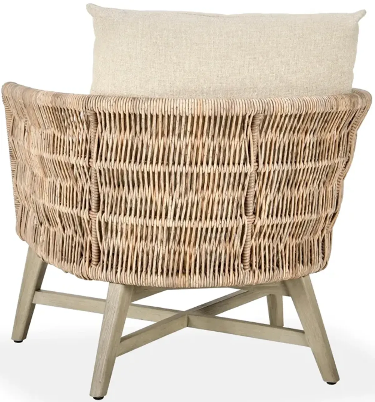 Collins Outdoor Solid Wood Accent Chair in Natural Tone