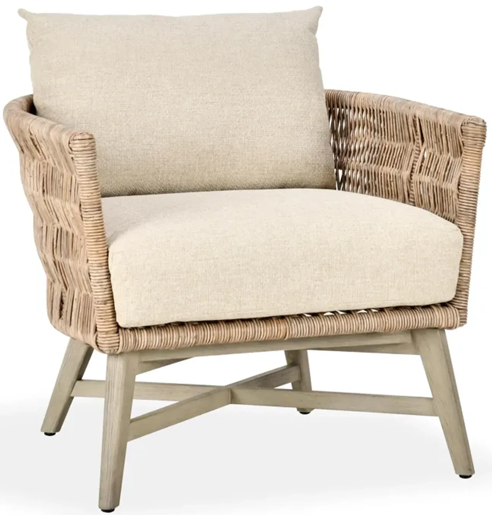 Collins Outdoor Solid Wood Accent Chair in Natural Tone