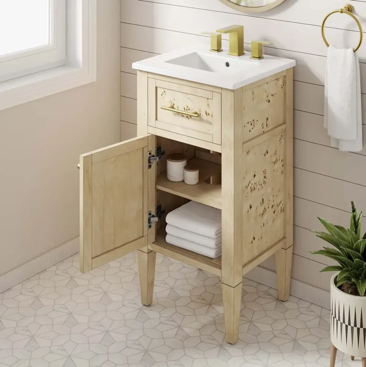 Elysian 18" Wood Bathroom Vanity