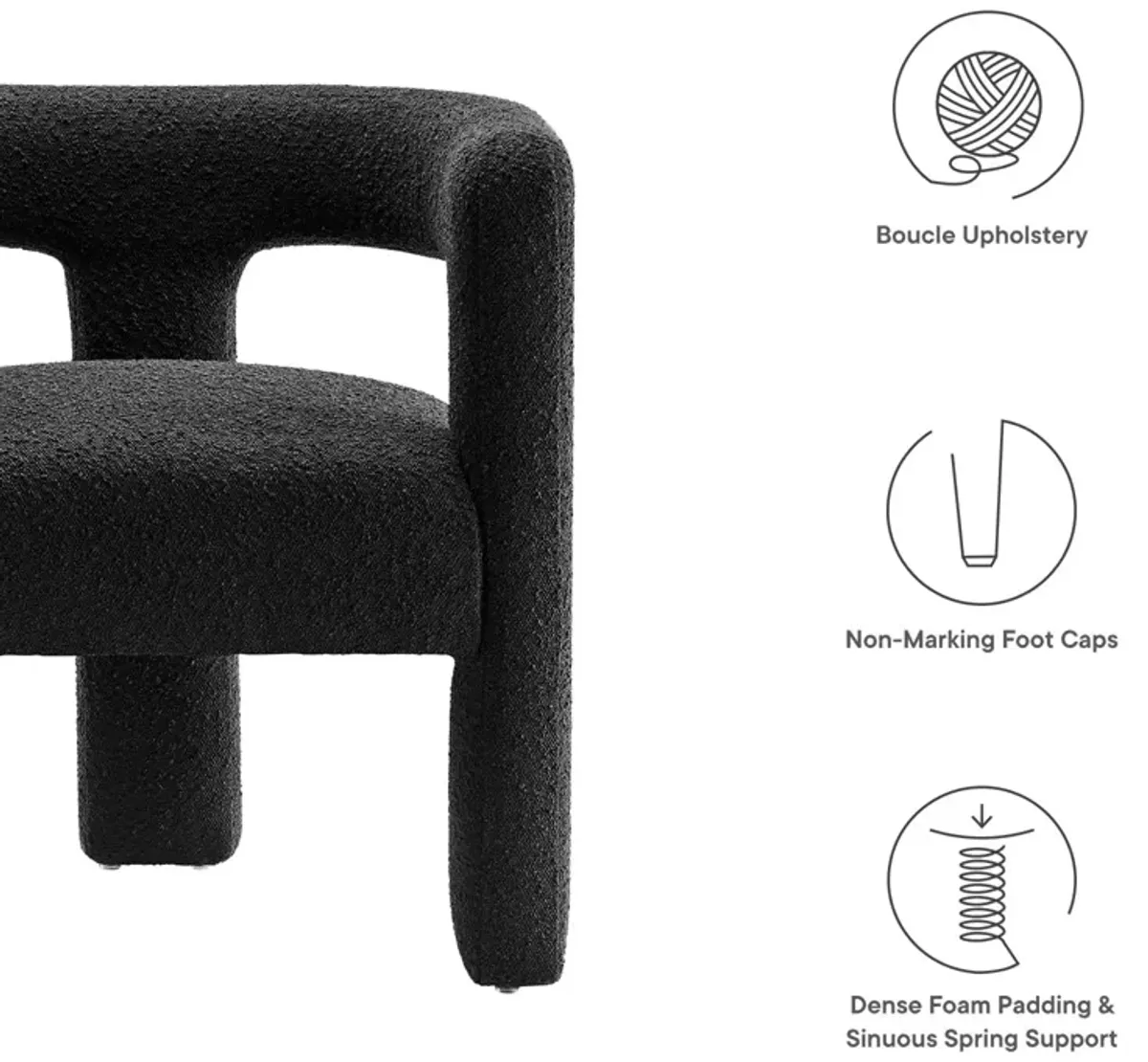 Kayla Boucle Upholstered Armchair