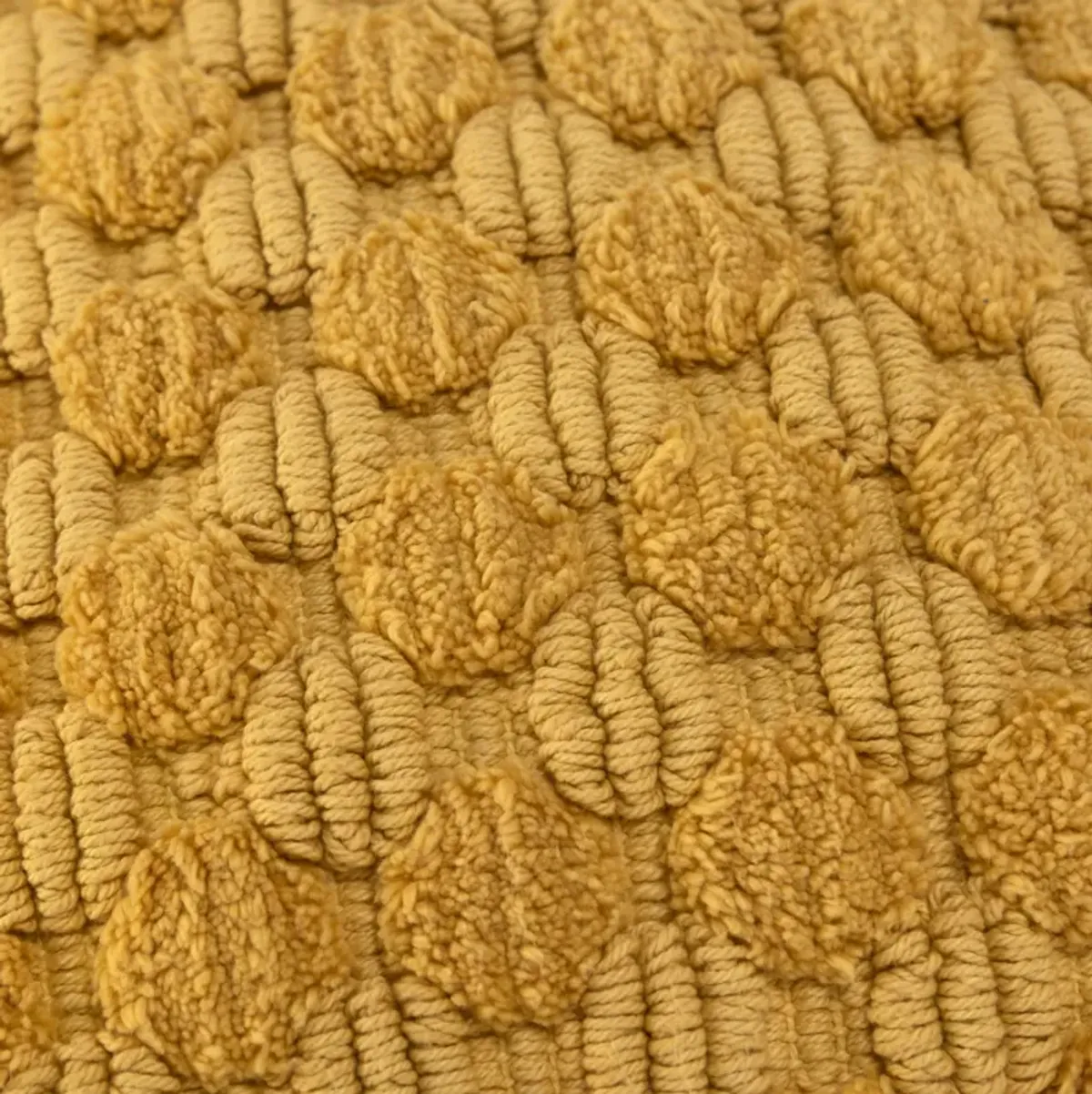 Stripe Patterned Solid Yellow Pillow