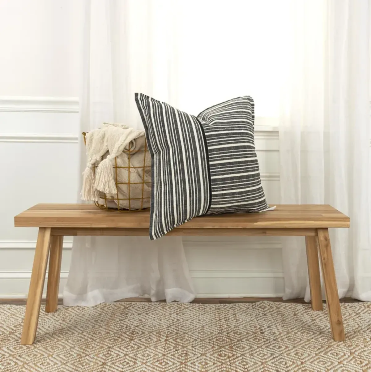 Stripe Black Pillow