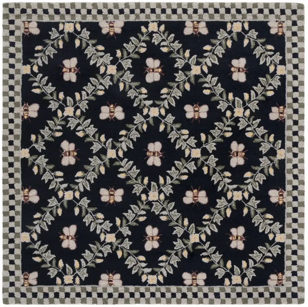 CHELSEA Hand Hooked 5'-6' x 5'-6' Square area rug