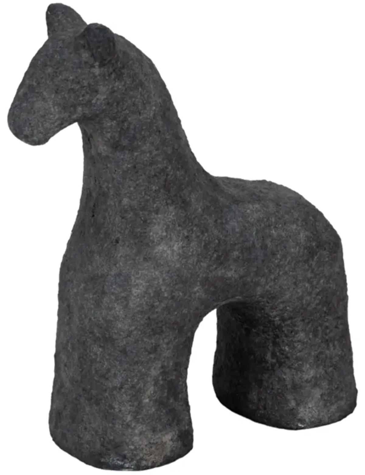 6" Textured Horse, Black