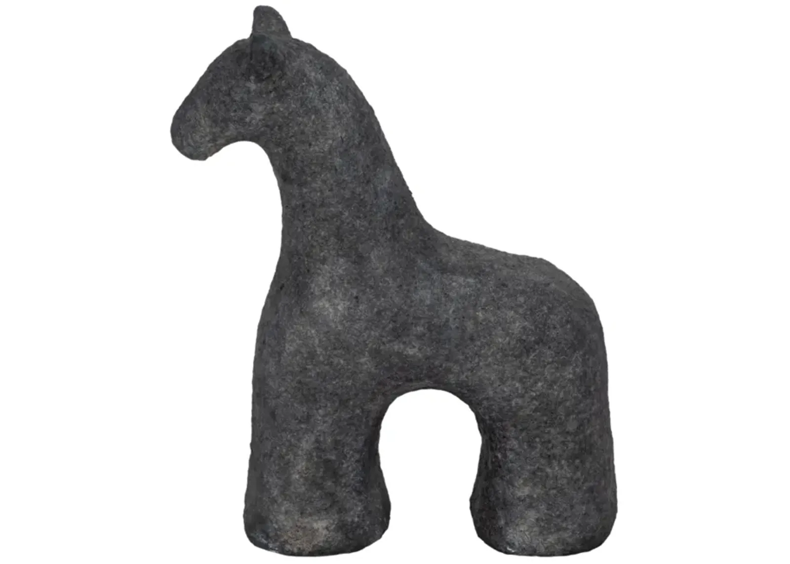 6" Textured Horse, Black